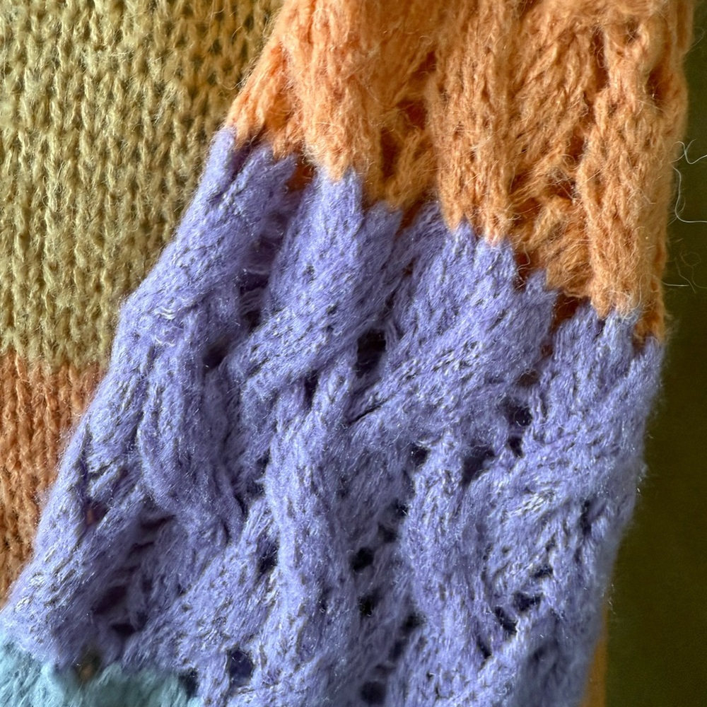 Storia Multicolor Oversized Button Front Sweater … - image 5